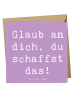 Mr. & Mrs. Panda Briefkarte Spruch Schulanfang Glaube mit Spruch in Lavendeltraum