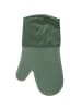 Excellent Houseware Ofenhandschuh aus Silikon und Baumwolle in Grün, 18,5 x 1,5 x 31,5 cm