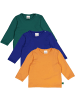 Fred´s World by GREEN COTTON Babylangarmshirt 3er-Pack in Tangarine/Cucumber/Surf