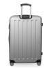 Hauptstadtkoffer Spree - Großer Koffer erweiterbar XL Trolley Aufgabegepäck, TSA, in Silber