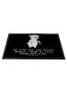 Mr. & Mrs. Panda Schmutzfangmatte Uhrmacher Herz mit Spruch in Schwarz