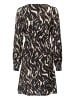 Kaffe Kleid KAmille Tight fit in Black/Brown Graphic Animal