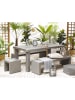 Beliani 5-tlg Gartentisch Set TARANTO in Grau