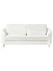 Beliani 3-Sitzer Sofa TROSA in Weiß/Gold - (W) 203 x (H) 88 x (L) 86 cm