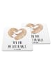 Mr. & Mrs. Panda Untersetzer für Gläser Otter Herz mit Spruch in Weiß