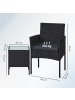 SONGMICS Gartenlounge-Set Funland in Schwarz-Grau - (B)56 x (H)81 x (T)55 cm