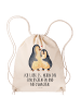 Mr. & Mrs. Panda Turnbeutel Pinguine Einschlafen mit Spruch in Creme