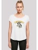 F4NT4STIC Long Cut T-Shirt Harry Potter Hufflepuff Sport Emblem in weiß