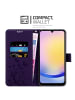 cadorabo Hülle für Samsung Galaxy A25 Blumen Design in Floral Dunkel Lila
