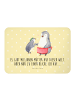 Mr. & Mrs. Panda magnet Pinguin mit Kind mit Spruch in Gelb Pastell