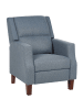 Beliani Fernsehsessel EGERSUND in Blau/Braun - (W) 75 x (H) 97 x (L) 92 cm