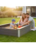relaxdays Sandkasten in Anthrazit - (B)115 x (H)32 x (T)115 cm