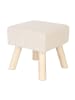 relaxdays Hocker in Beige/ Natur - (B)30 x (H)30 x (T)30 cm
