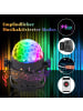 ZMH LED Discolicht in transparent Discokugel Musikgesteuert 7 RGB mit Kabel