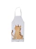 Mr. & Mrs. Panda Küchenschürze Einhorn Katze ohne Spruch in Weiß