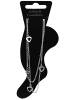 Adeliás Damen Armband – Herz aus Edelstahl mit Strass Steinchen 26 cm in silber
