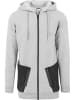 Urban Classics Urban Classics Zip-Kapuzenpullover in gry/blk