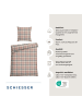 Schiesser Feinbiber-Bettwäsche-Set james in Braun-Blau