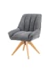 DUBI Möbel 2er-Set: Drehstuhl Mika-Lio in Grau - (B)60 x (H)88 x  (T)68 cm
