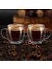 Creano Espressogläser mit Henkel doppelwandig 6er Set 100ml art.443 Glas