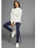 Delmao Stehkragenpullover in Offwhite