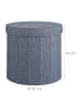 relaxdays Sitzhocker in Dunkelgrau - (H)43 x Ø 45 cm