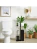 relaxdays WC Garnitur in Schwarz - (B)22 x (H)67 x (T)12 cm