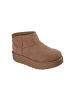 Skechers Keep Cozy Slip-In-Stiefeletten aus Leder Braun