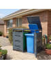 COSTWAY Mülltonnenbox 240L Metall Outdoor in Grau