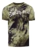 Rusty Neal Color Tie Dye Batik T-Shirt mit Logo-Print in Khaki