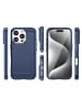 COFI 1453 Carbon Case Silikon Handyhülle blau für iPhone 16 in Schwarz