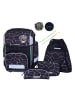 SCHNEIDERS Ergolite Schulranzen-Set 8-teilig in black grey