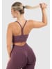 SMILODOX Sport BH Solid Scrunch in Dunkel Lila