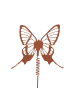 UNUS Gartenstecker Rost Schmetterling mit Wackelfeder in Braun