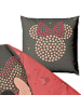 Disney 2 tlg. Renforcé Disney Bettwäsche 135x200cm Minnie Mouse Herzen in Grau/ Rosa