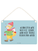 Mr. & Mrs. Panda Deko Schild Fuchs  Schlittschuhe mit Spruch in Eisblau