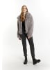 DreiMaster Vintage Damen Jacke Aus Webpelz in Grau Mauve