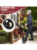 COSTWAY Rollator schmal für Wohnung in Rot