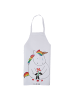 Mr. & Mrs. Panda Schürze Einhorn Traurig ohne Spruch in Weiß