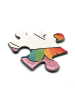 Mr. & Mrs. Panda Puzzle Einhorn Blümchentail Design mit Spruch in Weiß