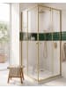 Beliani Duschkabine HUAPI in Gold - (W) 90 x (H) 190 x (L) 90 cm
