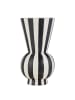 Butlers Vase LYDIA Streifen in Schwarz / Weiß
