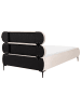 Beliani Doppelbett LESSAY in Beige/Schwarz - (W) 135 x (H) 103 x (L) 213 cm