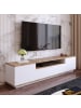 CALICOSY TV-Möbel FR7-AA in Eichenholz / Weiß - (W) 180  x (H) 44,6  x (L) 44,5  cm