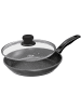 Stoneline Bratpfanne 26 cm | mit Deckel in Anthrazit