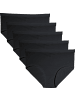 REDBEST Baumwolle, Single-Jersey Taillenslip im 5er-Pack in schwarz