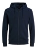 Jack & Jones Sweatjacke JJEBASIC ZIP in Blau
