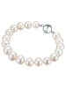 Valero Pearls Armband Sterling Silber Süßwasser-Zuchtperle weiß in weiß