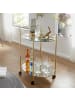 KADIMA DESIGN Design Servierwagen 67x79 cm Mobile Mini Bar, Beistelltisch auf