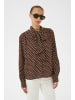 PART TWO Langarm-Bluse YaninaPW Lockere Passform in Downtown Brown Dot Print